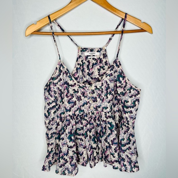 Étoile Isabel Marant Lirhetta Abstract-Print Cotton Tank. Size EU 36/US 4. - Picture 8 of 16